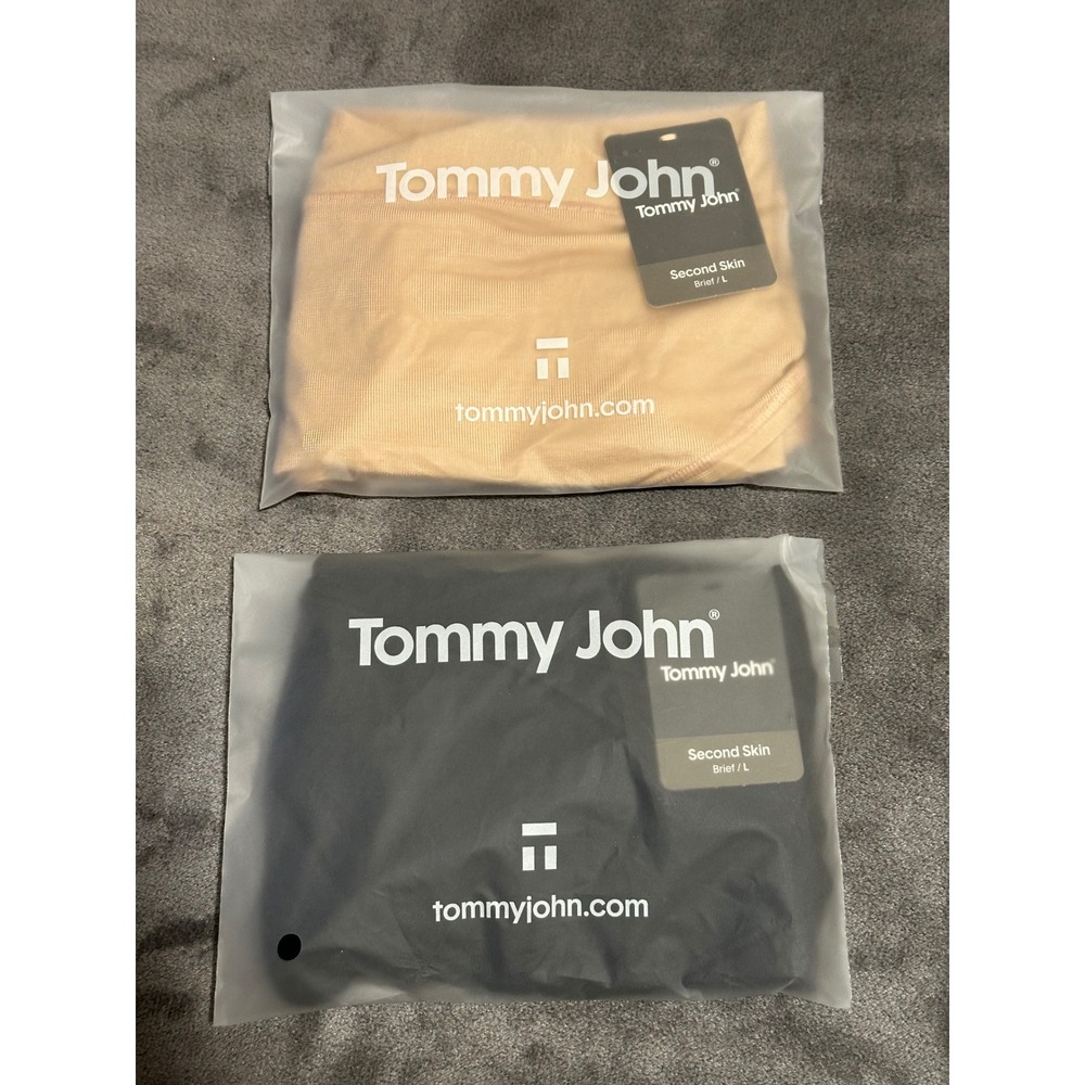 Tommy John Second Skin Brief 2 Pack Womens Large Maple Sugar Black NWT